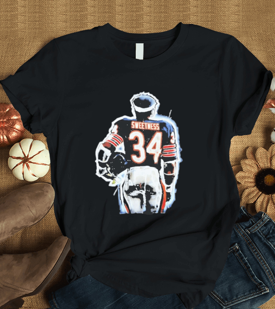Walter Payton Sweetness 34 Chicago Bears Football Jersey Player T-Shirt