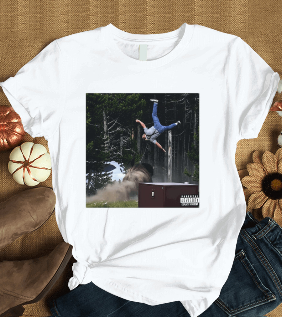 Bison Do Not Pet The Fluffy Cows National Park Parental Advisory Explicit Content Warning T-Shirt