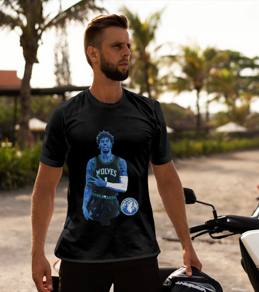 Anthony Edwards Wolves 1 Minnesota Timberwolves Basketball T-Shirt