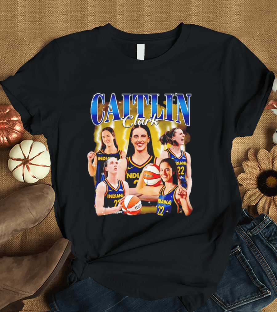 Caitlin Clark 22 Indiana Fever Basketball Star Player Highlights T-Shirt