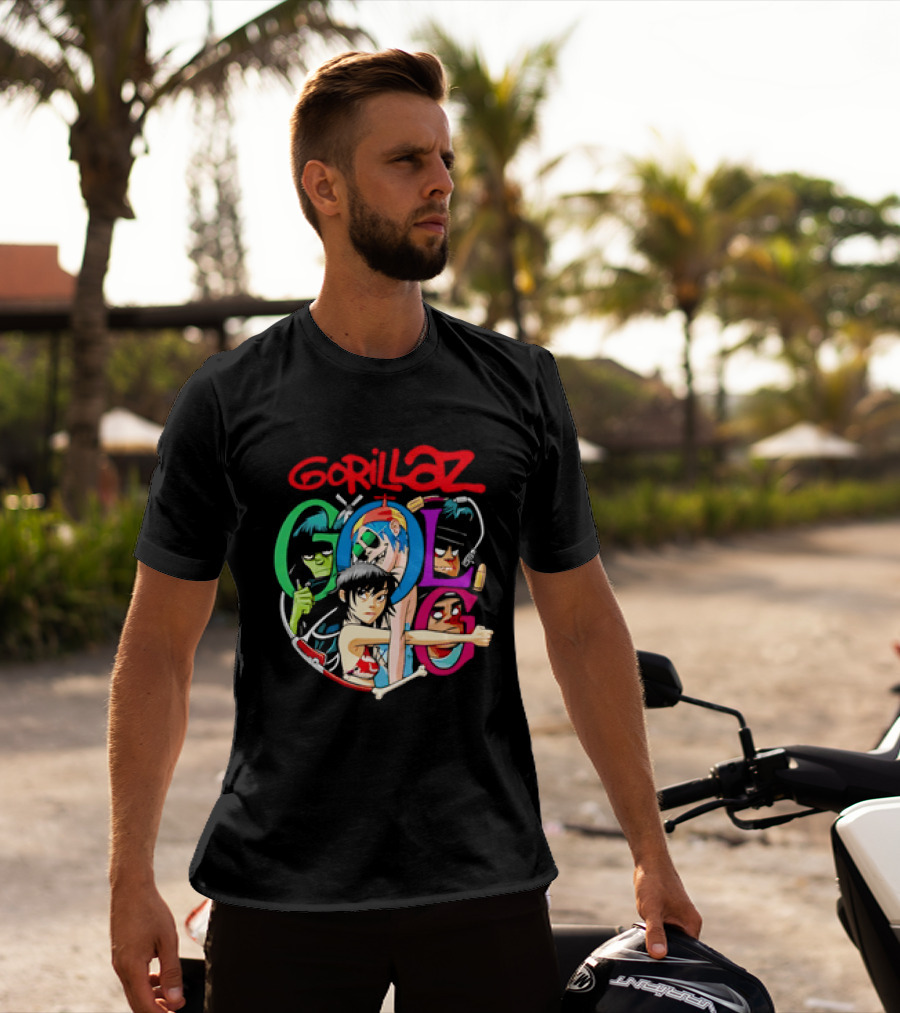 Gorillaz Virtual Rock Band Cartoon Characters T-Shirt
