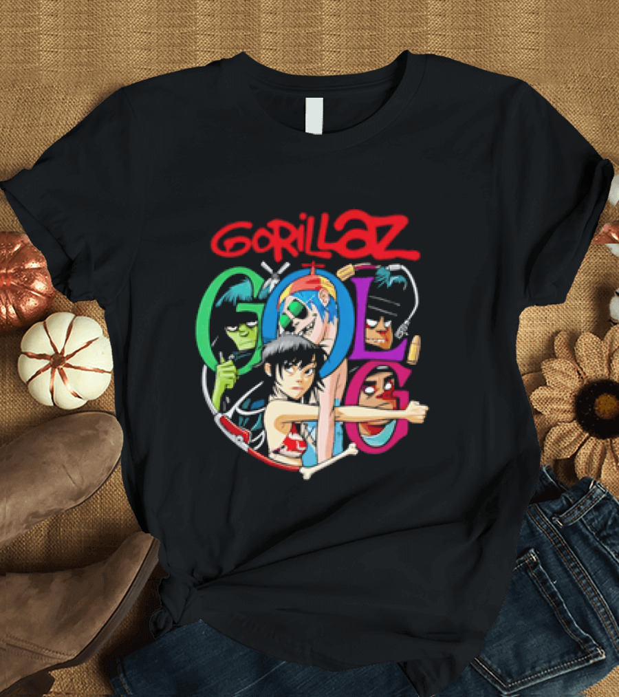 Gorillaz Virtual Rock Band Cartoon Characters T-Shirt
