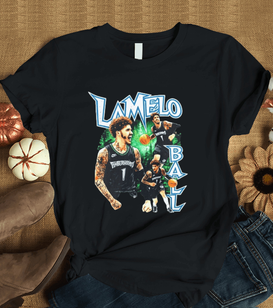 LaMelo Ball Timberwolves NBA Basketball Player Highlights T-Shirt