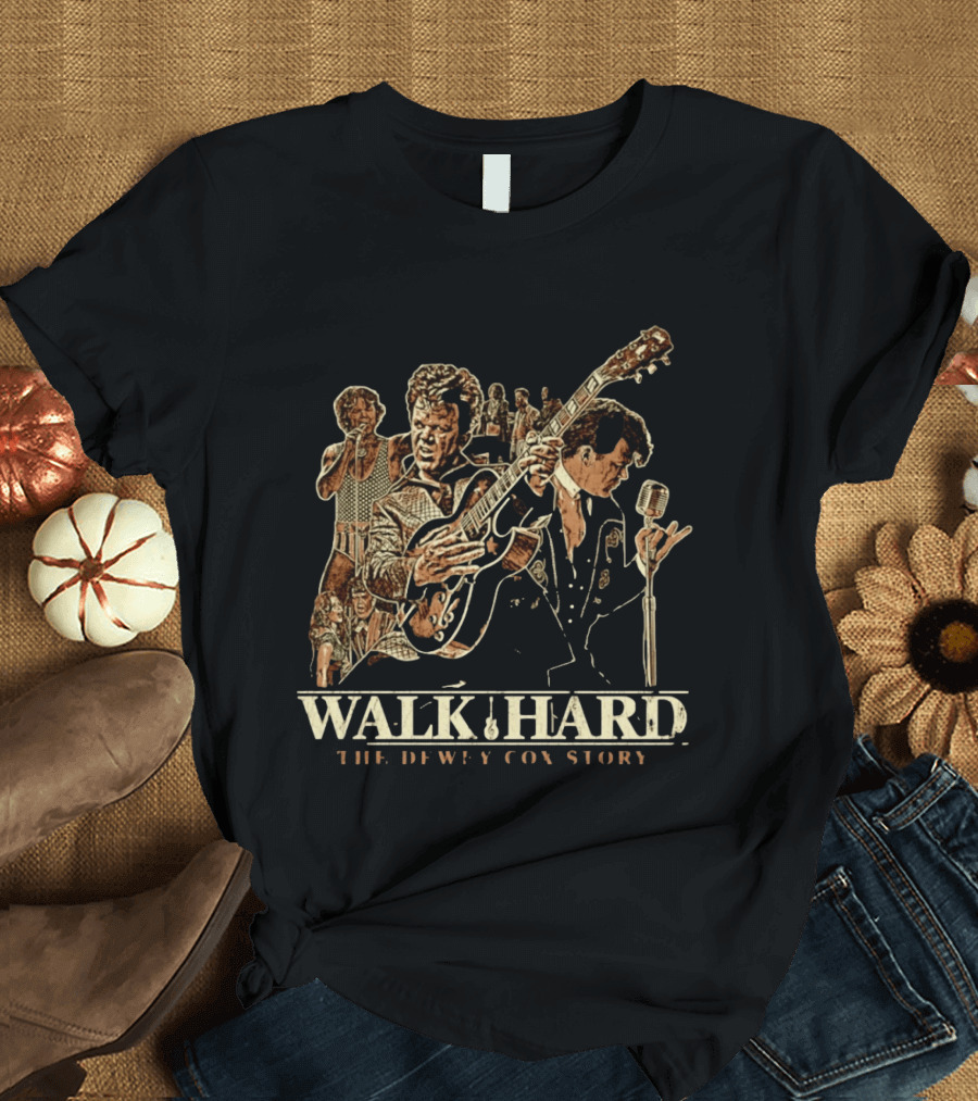 Walk Hard The Dewey Cox Story Collage John C Reilly Guitar Microphone Scene T-Shirt