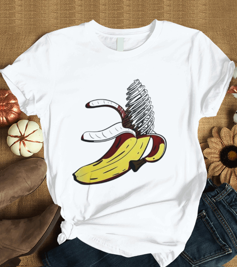 Anatomical Banana Skeleton Surreal Peeled Fruit T-Shirt