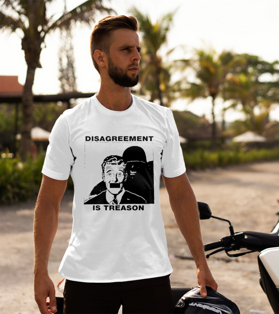 Disagreement Is Treason Retro Dystopian Censorship T-Shirt
