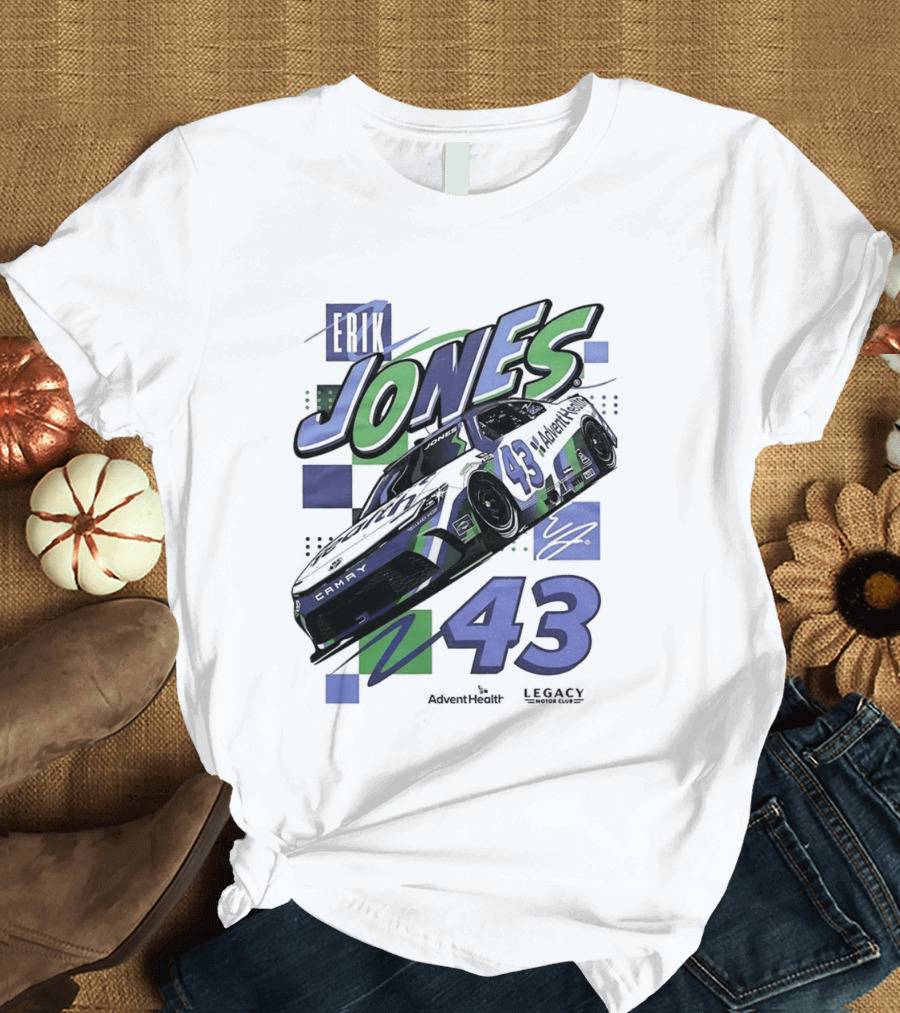 Erik Jones 43 Legacy Motor Club Toyota Camry Racing Team NASCAR T-Shirt