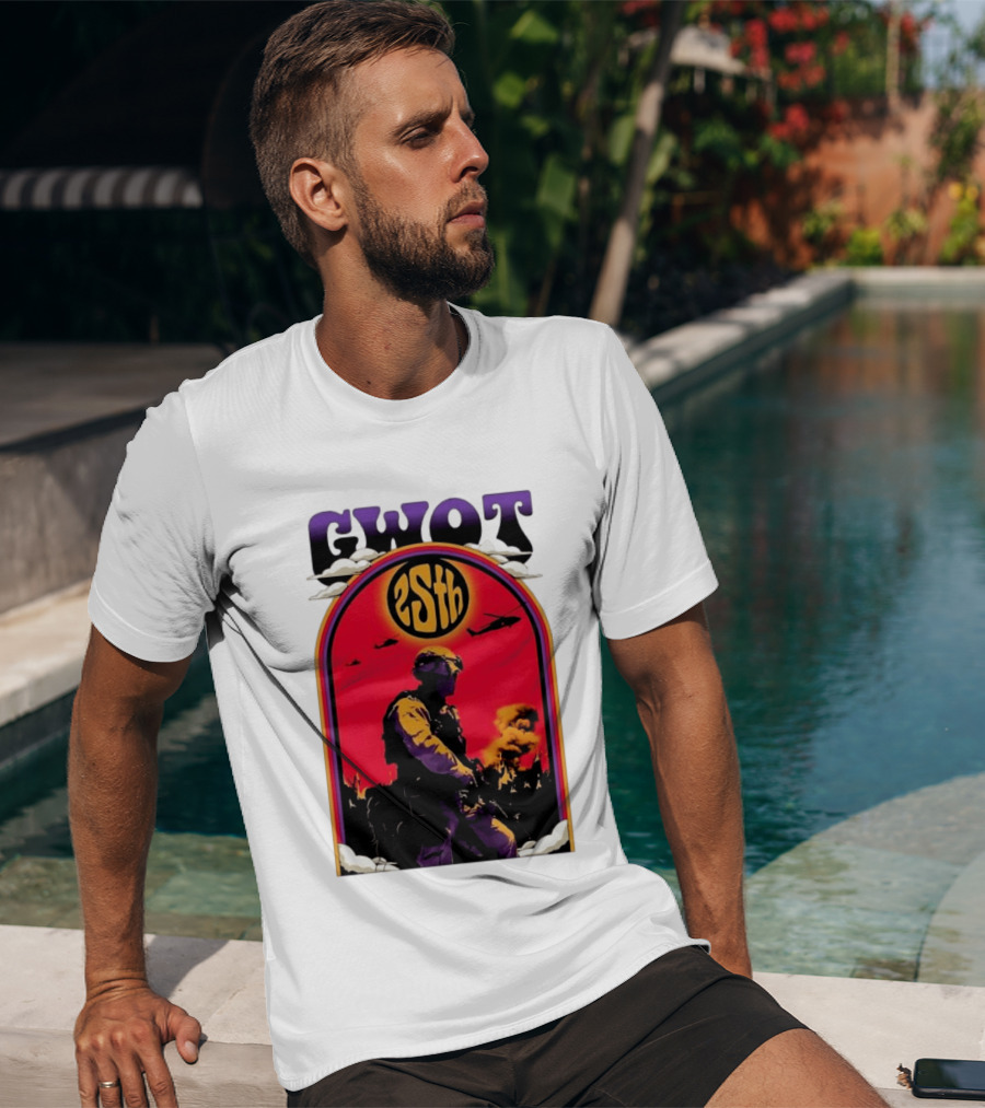 GWOT 25th Anniversary Soldier Helicopters Fire T-Shirt