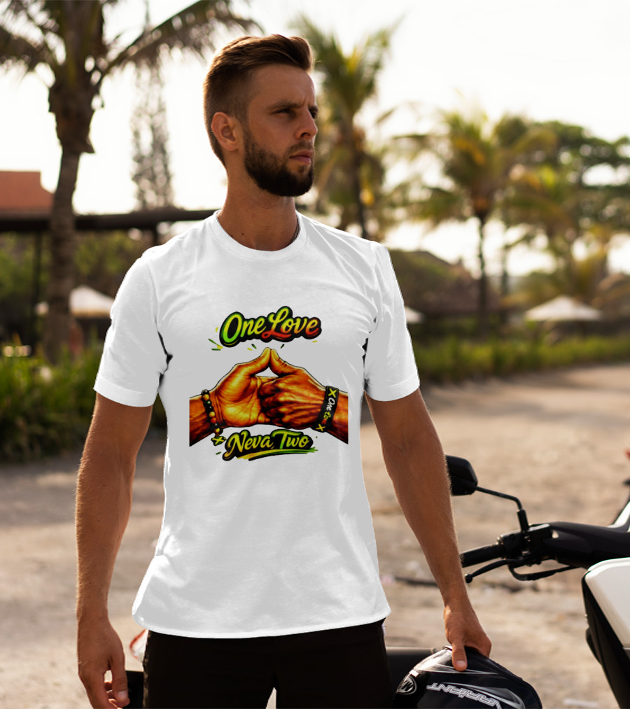 One Love Neva Two Jamaican Unity Gesture T-Shirt