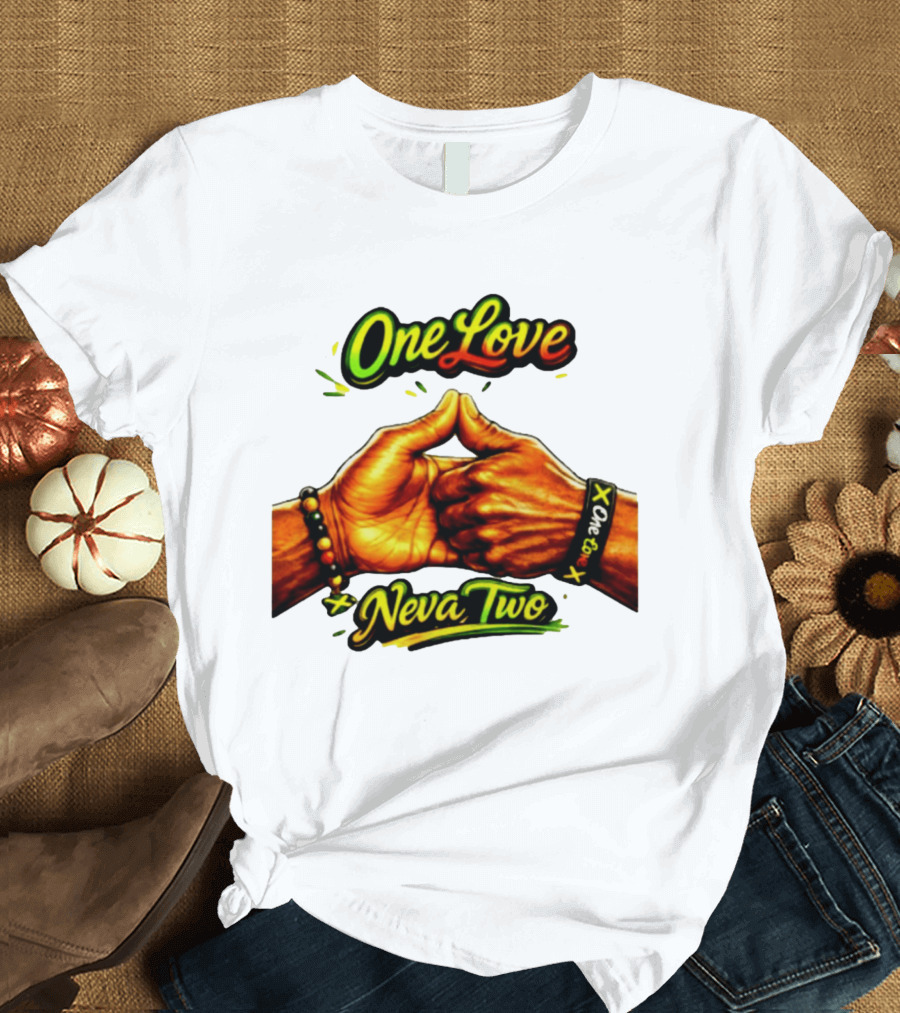 One Love Neva Two Jamaican Unity Gesture T-Shirt