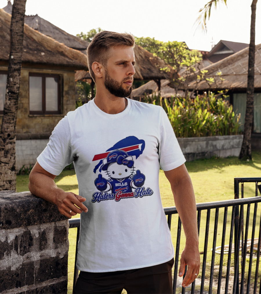 Hello Kitty Bills Haters Gonna Hate Middle Finger T-Shirt