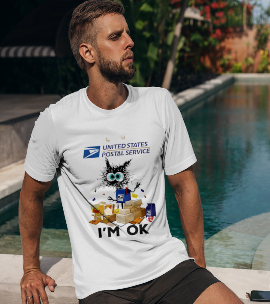 USPS United States Postal Service I'm OK With Cartoon Creature And Packages T-Shirt