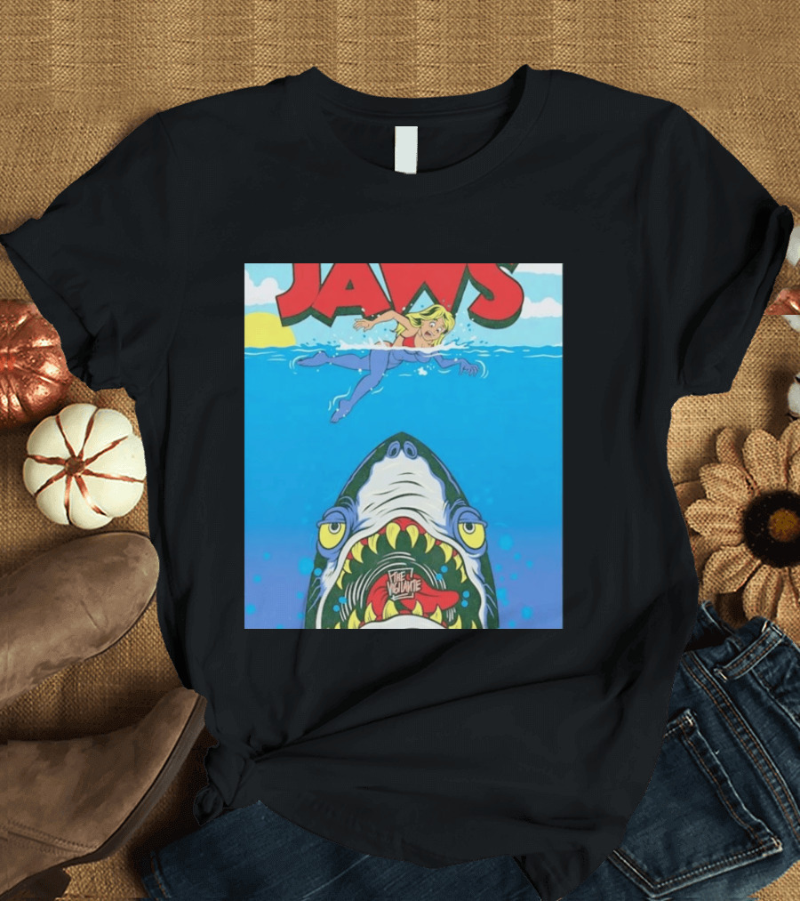 The Vigilante Jaws Shark Attack Comic Cartoon T-Shirt
