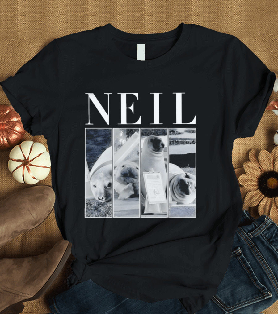 Neil The Seal Animal Meme Funny Seal Faces T-Shirt