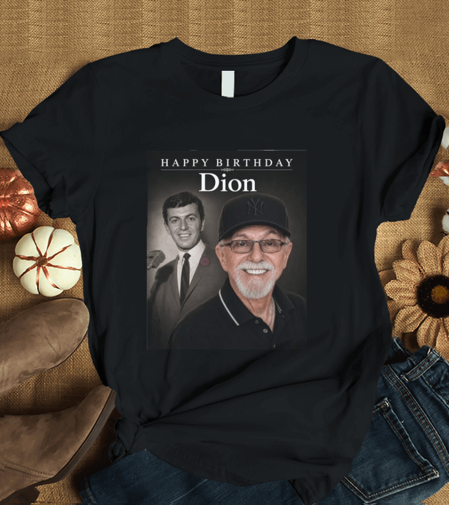 Happy Birthday Dion Iconic Celebration With Smiling T-Shirt