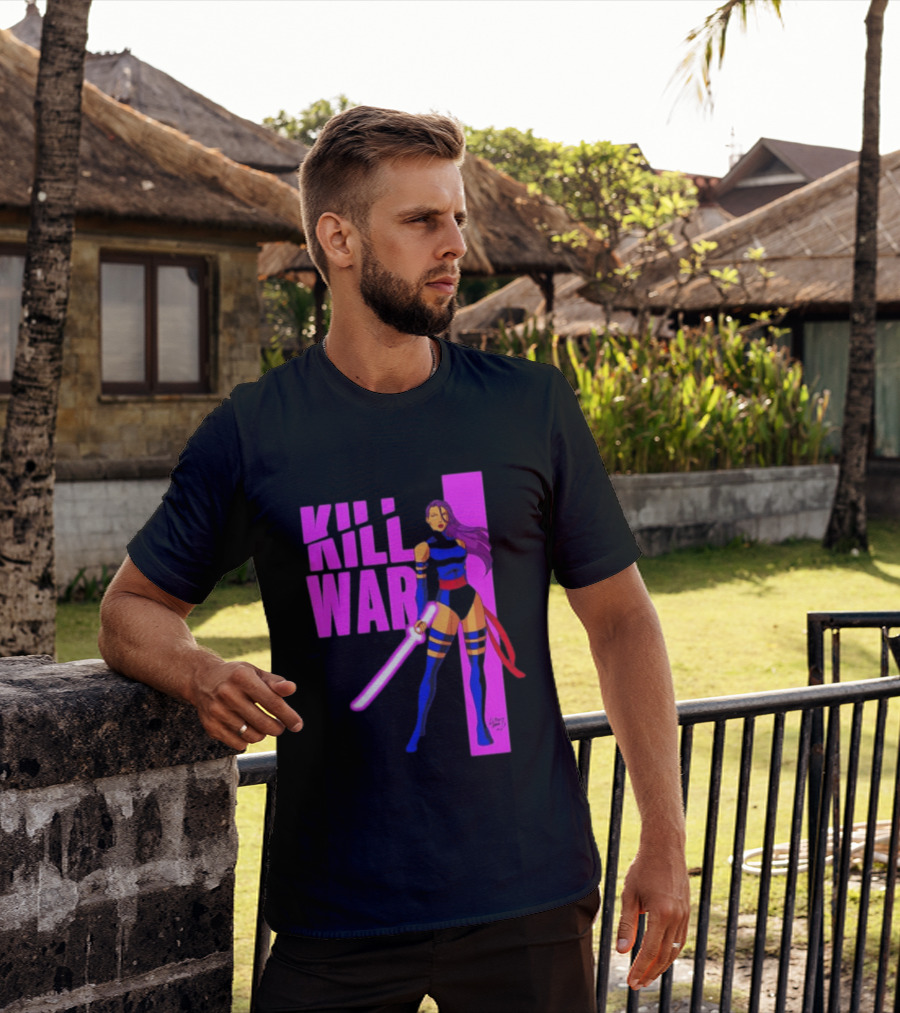 Psylocke Marvel Comics Kill War Pink T-Shirt