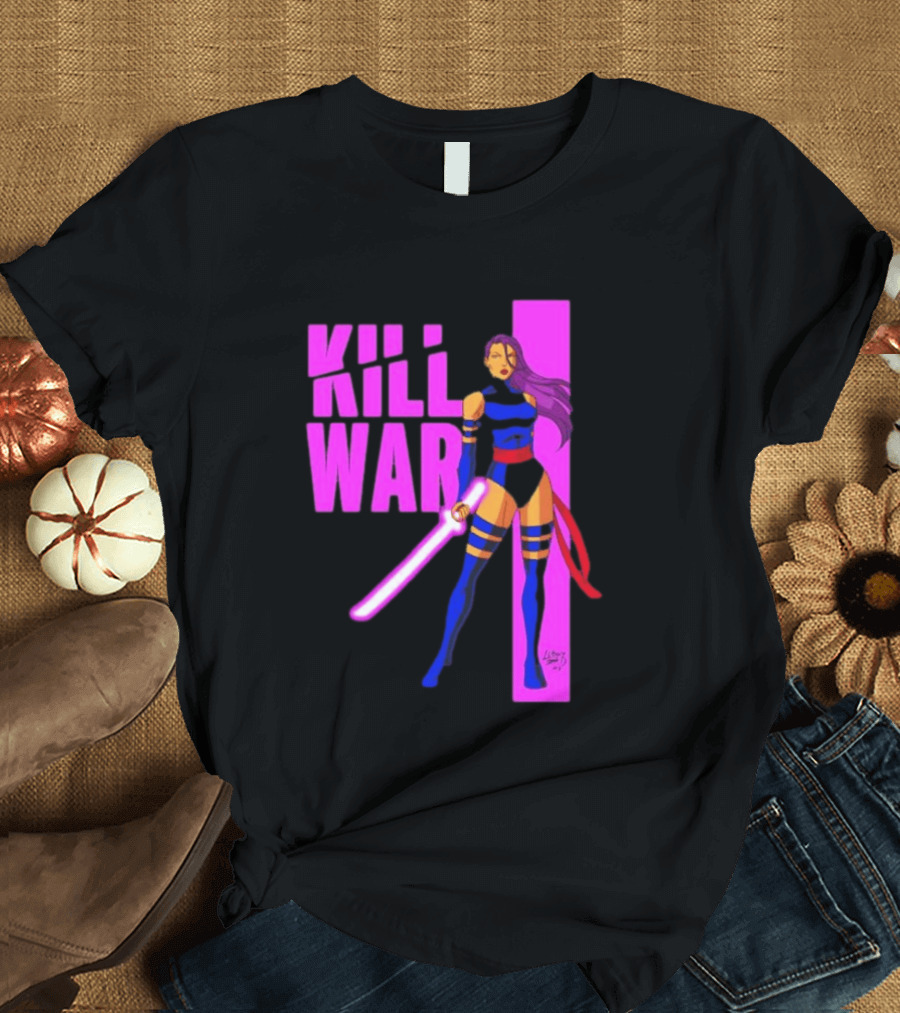Psylocke Marvel Comics Kill War Pink T-Shirt