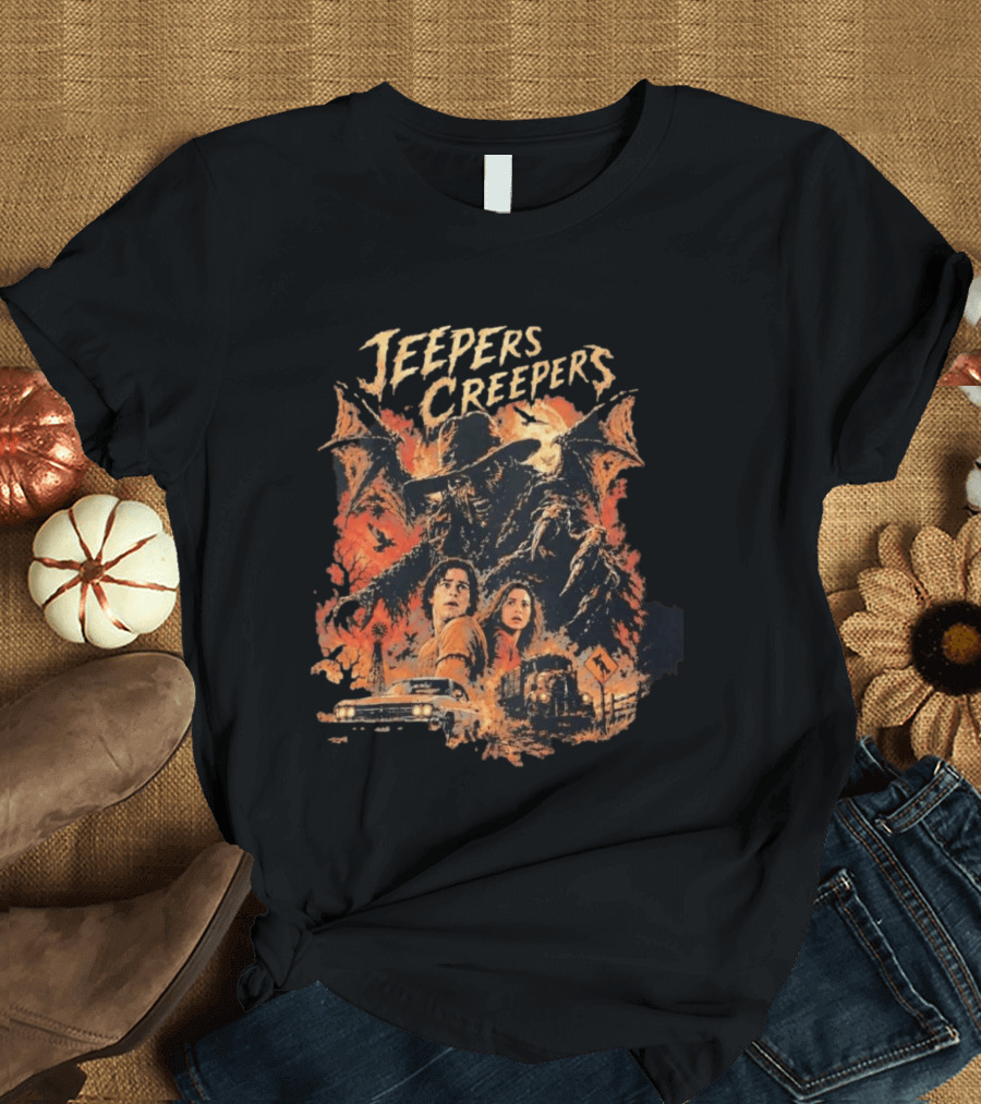 Jeepers Creepers Horror Creature And Victims Movie Scene T-Shirt