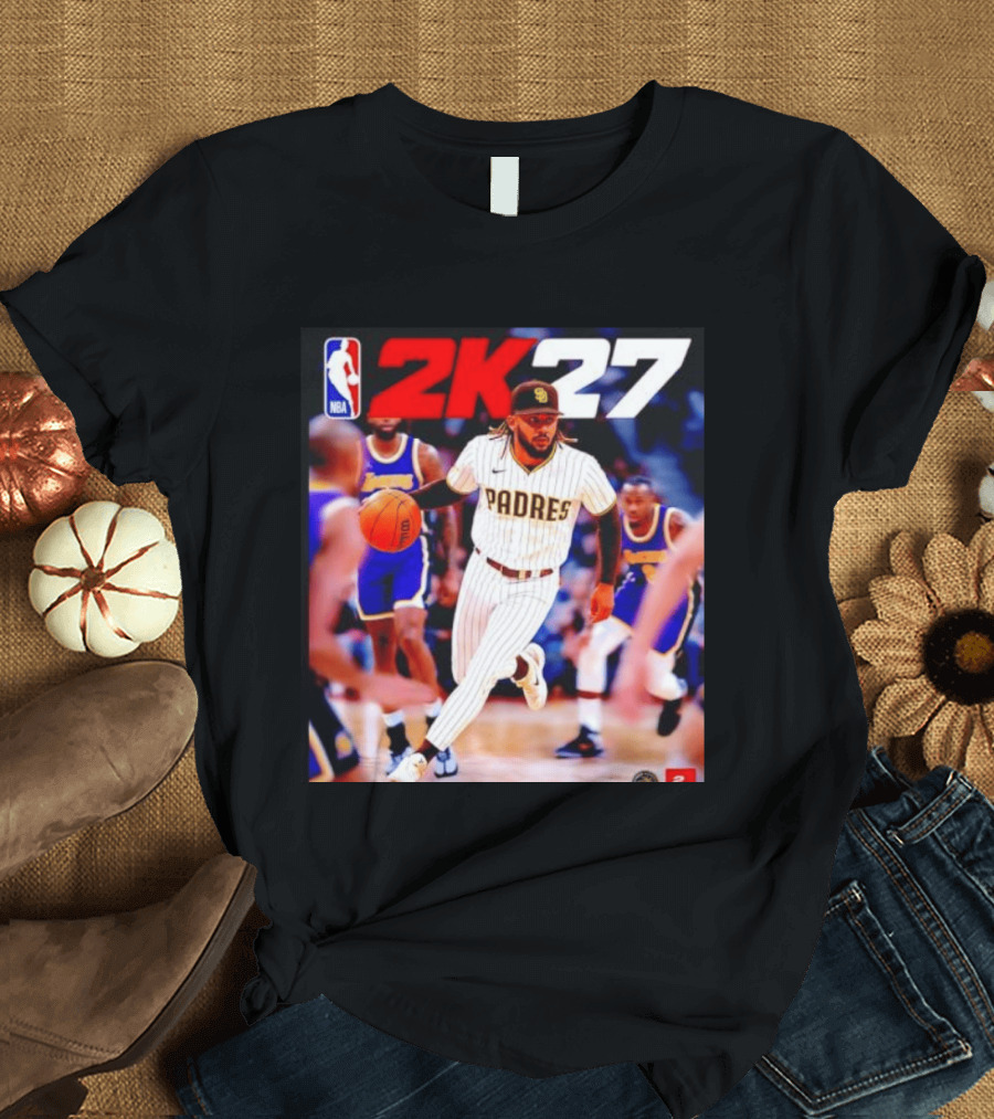 San Diego Padres NBA 2K27 Crossover Concept With Basketball Action T-Shirt