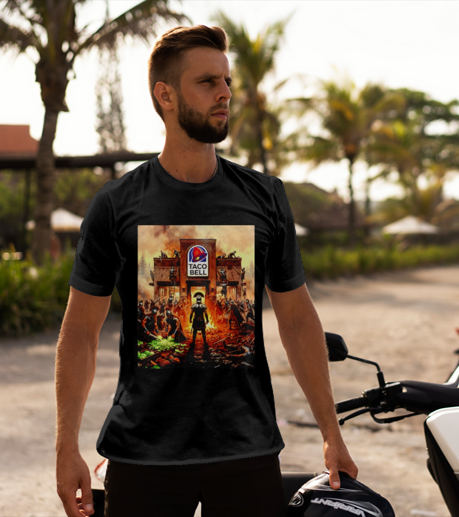 Taco Bell Medieval Knights Battle Fantasy Scene T-Shirt