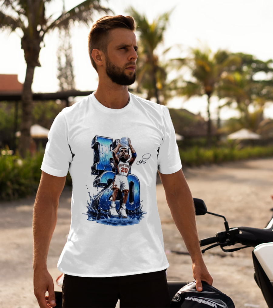 Allan Houston H20 Knicks Number 20 Throwback T-Shirt
