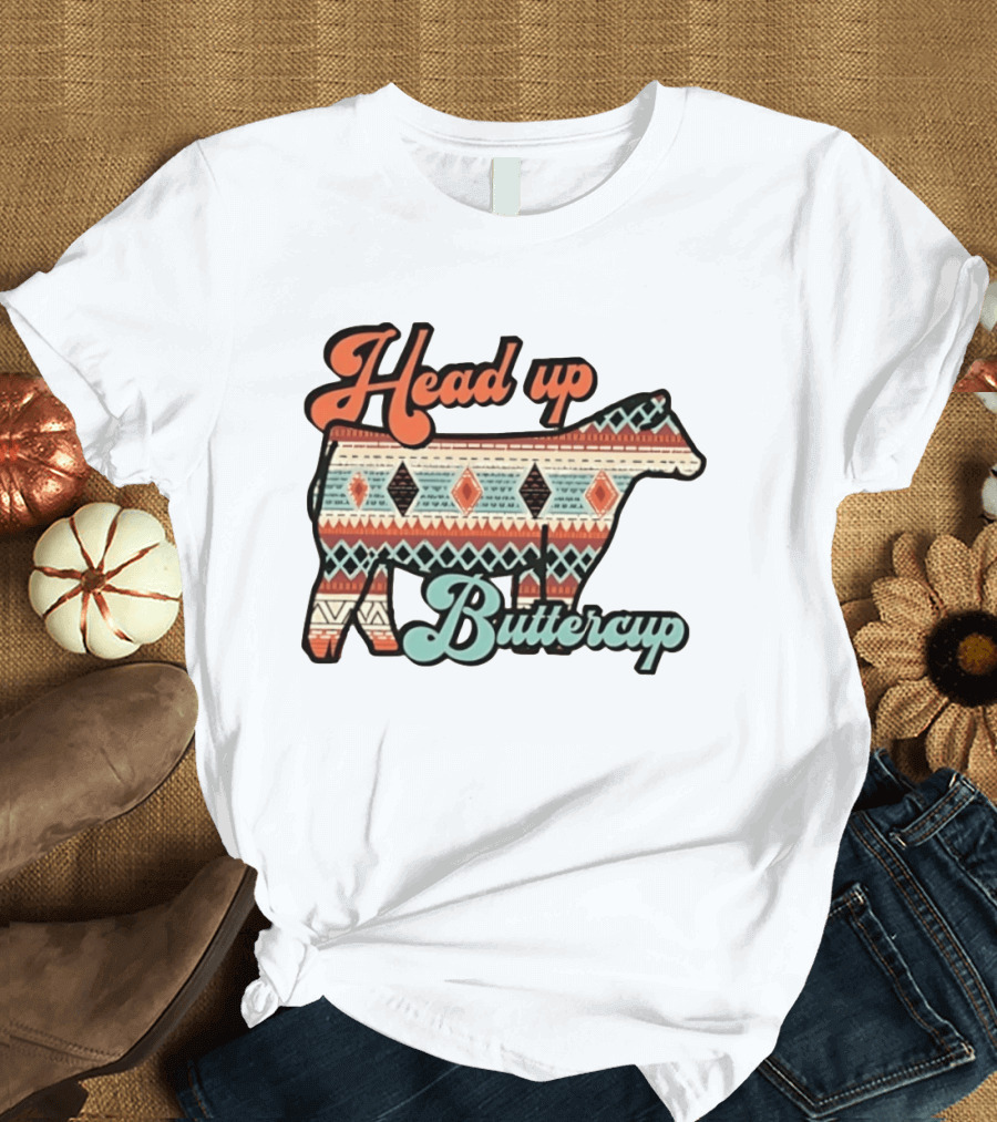 Head Up Buttercup Cow Aztec T-Shirt