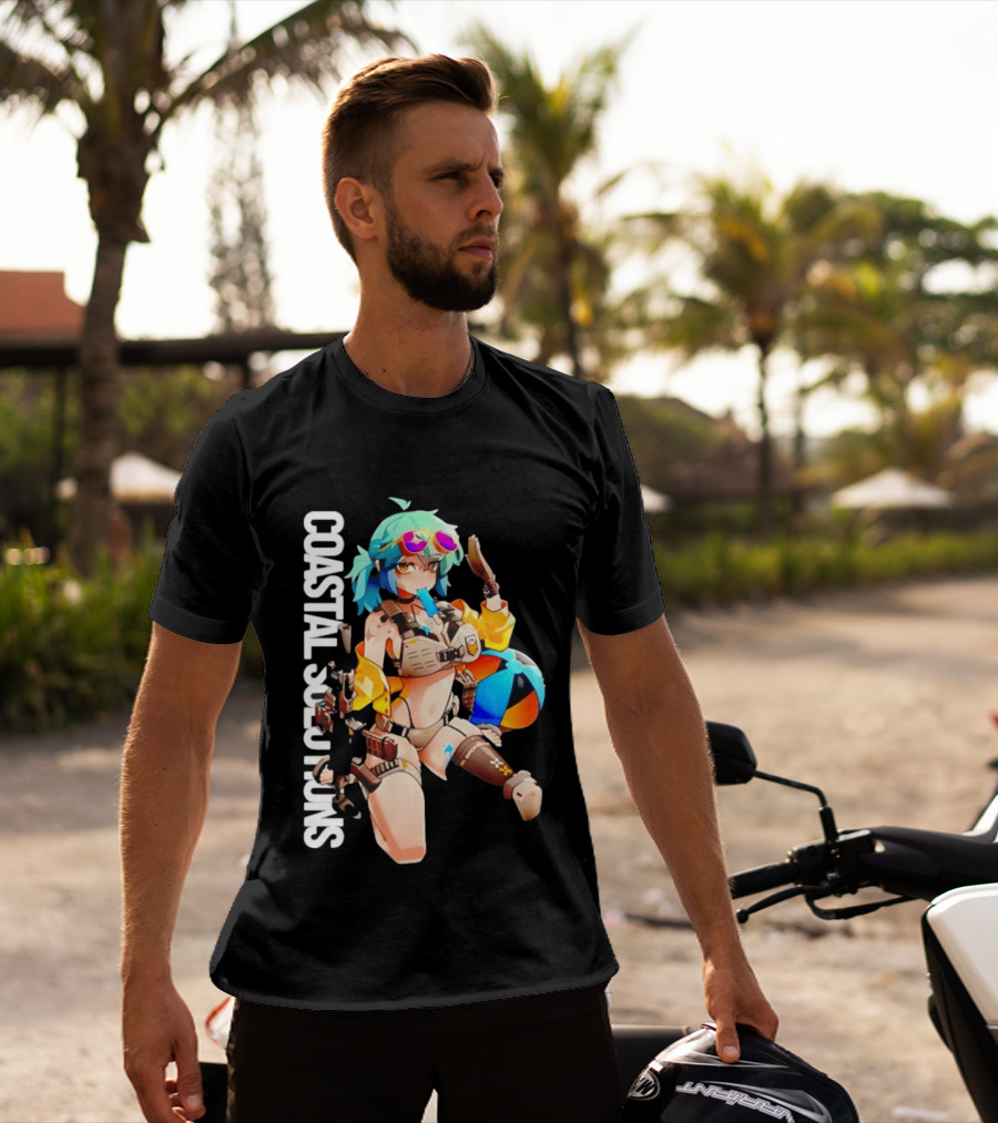 Coastal Solutions Anime Girl Popsicle Tactical Beach Vibes T-Shirt