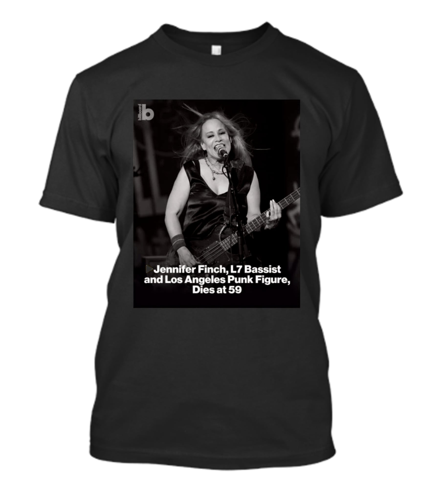 Jennifer Finch L7 Bassist Los Angeles Punk Icon Dies At 59 T-Shirt