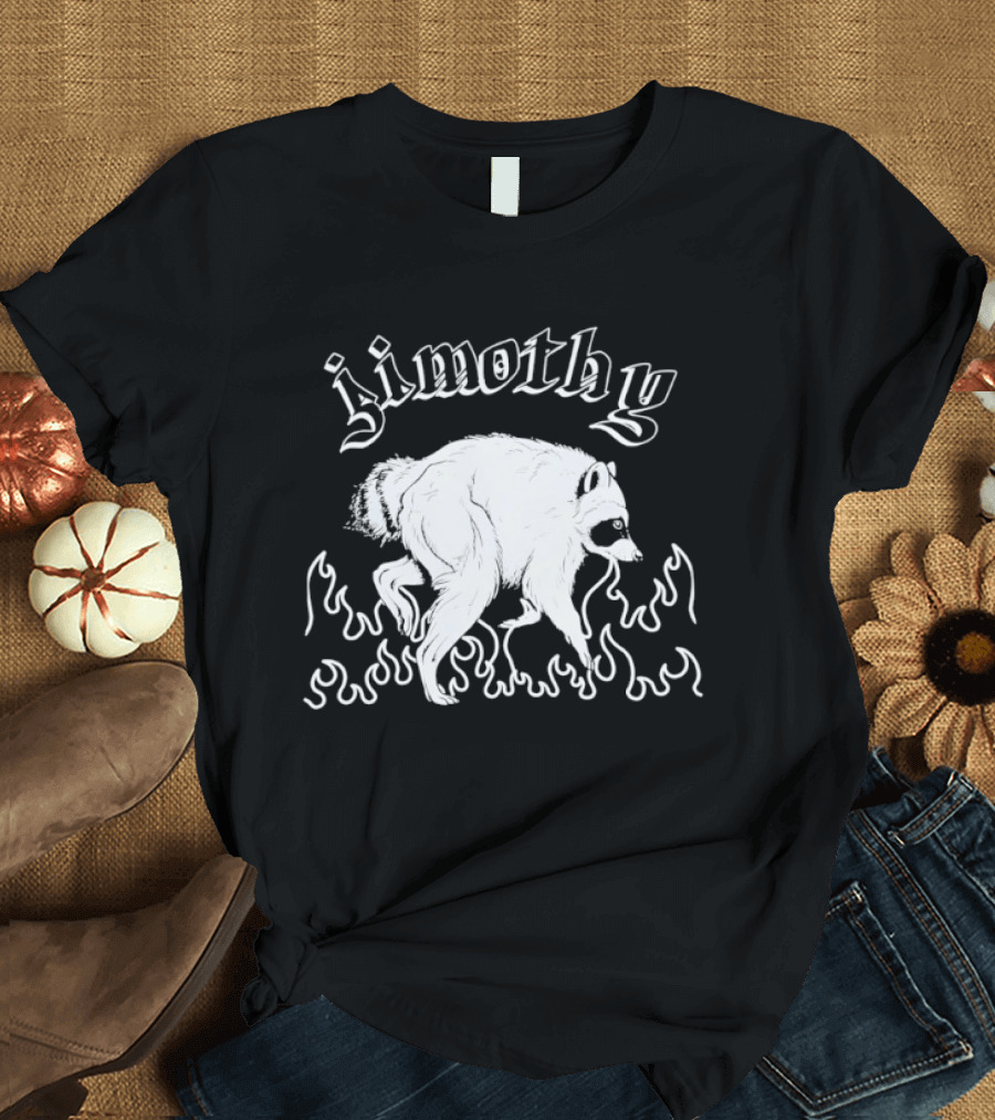 Jimothy Raccoon Flame Illustration Halloween 2026 T-Shirt