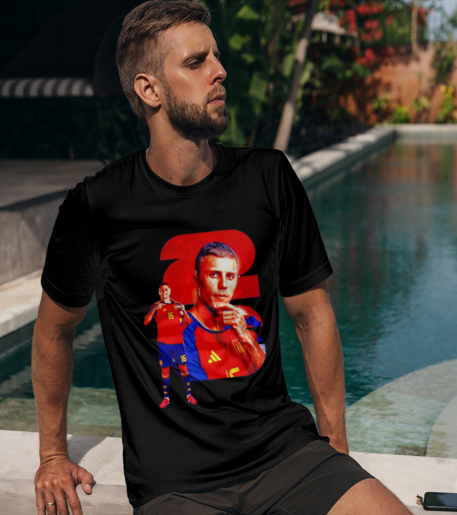 Rodrigo Hernández Cascante Rodri No 16 Spain Manchester City Football Player T-Shirt