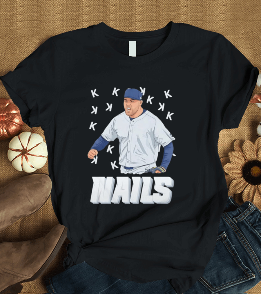 Logan Gilbert Strikeout Pitcher Seattle Mariners NAILS Baseball Fan T-Shirt