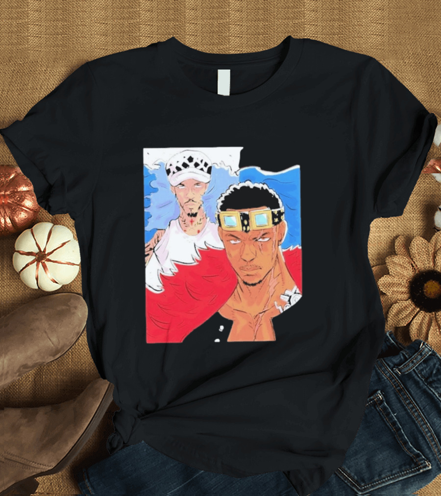 Minnesota Timberwolves Anthony Edwards Lamelo Ball Anime Crossover One Piece Fusion T-Shirt