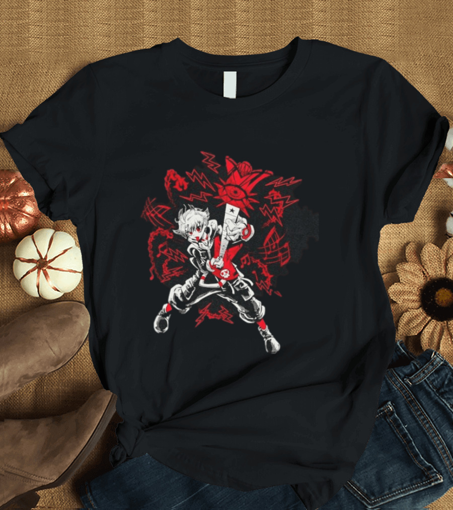 Neku Sakuraba The World Ends With You Gachi Red And Black Dynamic T-Shirt