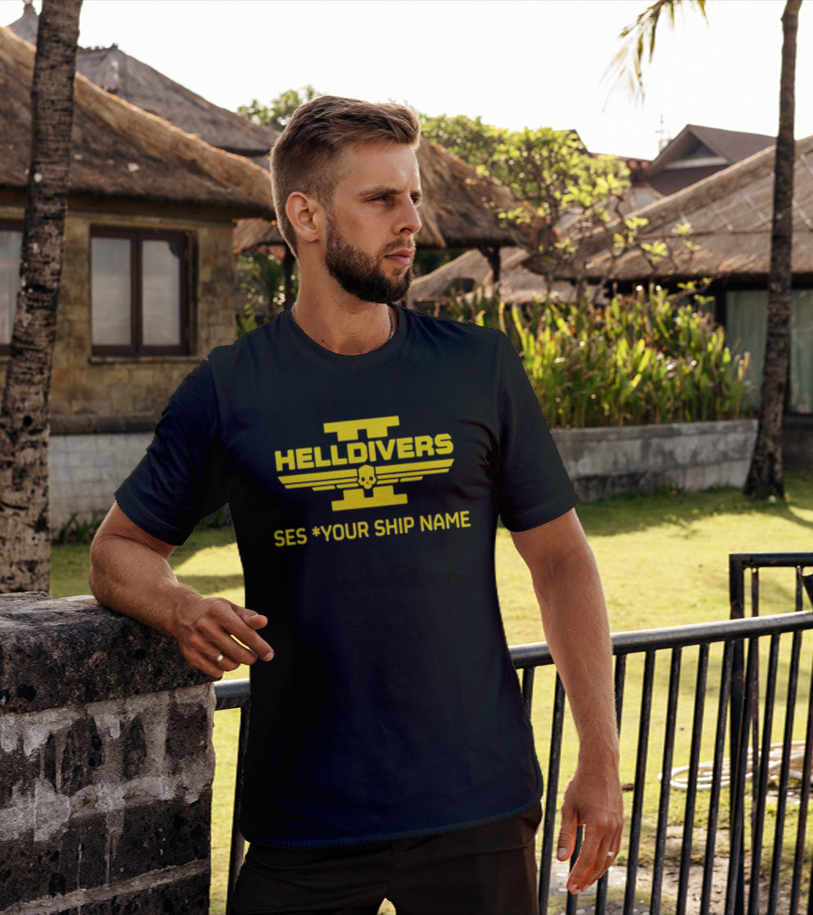 Helldivers II Customized SES Your Ship Name T-Shirt