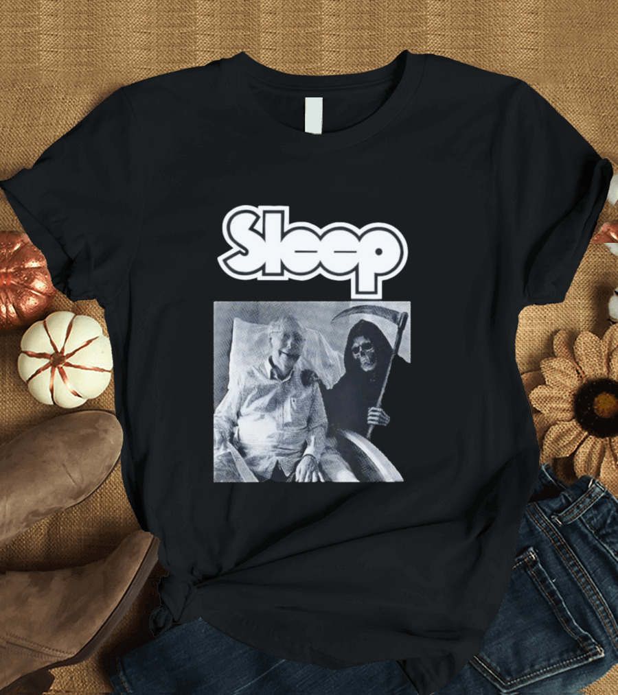 United Snakes Grim Reaper Holding Scythe Sleep Elderly Man In Hospital Room T-Shirt