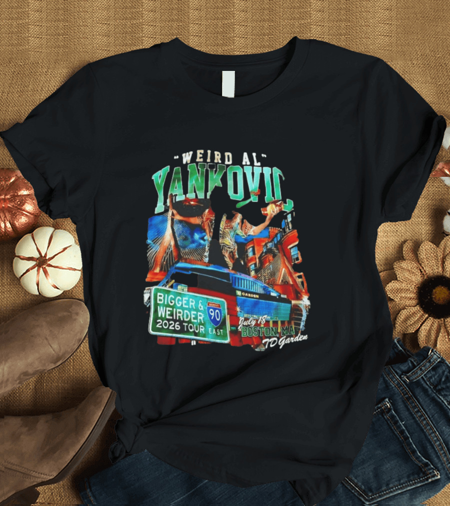 Weird Al Yankovic Bigger And Weirder 2026 Tour Boston July 18 TD Garden T-Shirt