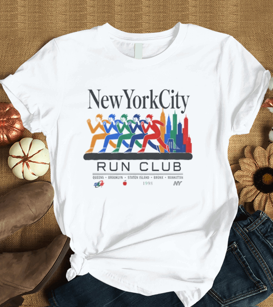 New York City Run Club 1998 Queens Brooklyn Staten Island Bronx Manhattan T-Shirt