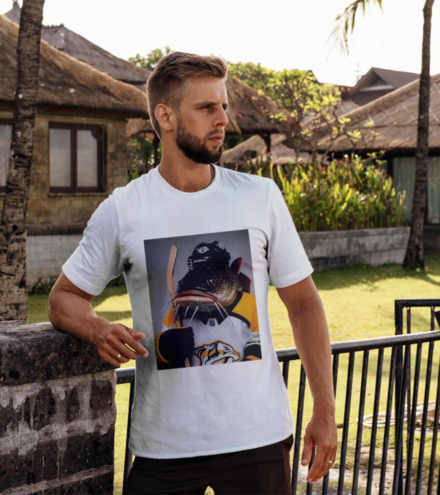 Nashville Predators Catfish Hockey Mascot Community Spirit T-Shirt