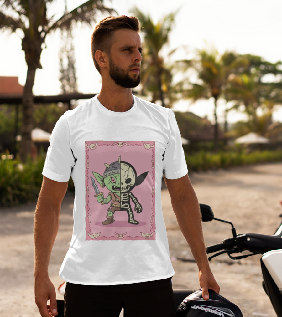 X Ray Goblin Skeleton Fantasy Creature With Dagger T-Shirt