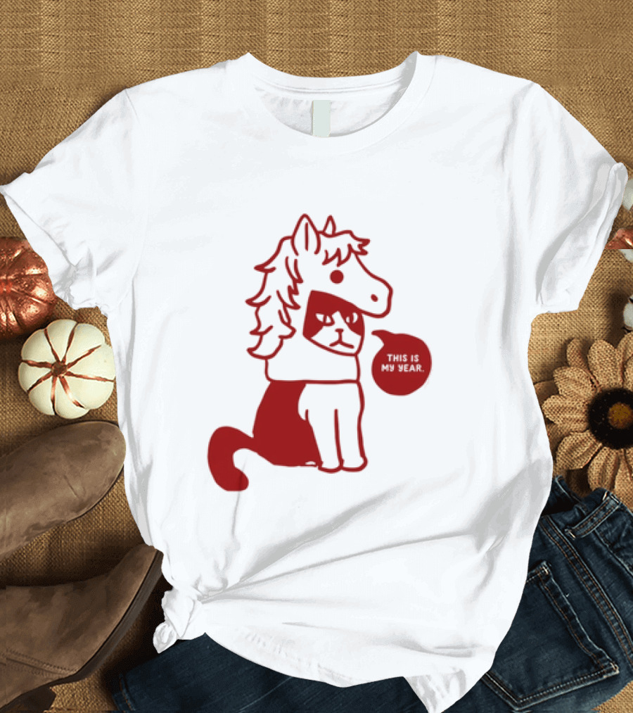 Year Of The Horse 2026 Chinese Lunar New Year Zodiac Cat T-Shirt