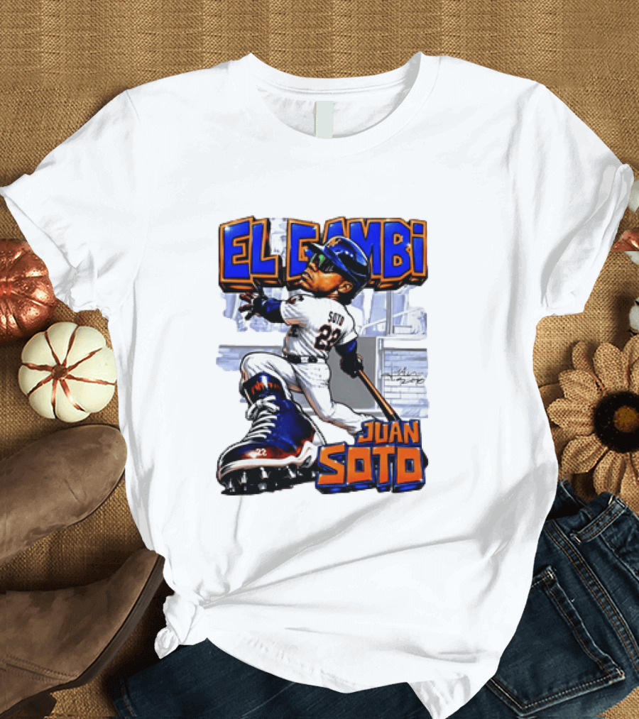 New York Mets El Gambi Juan Soto 22 Baseball T-Shirt
