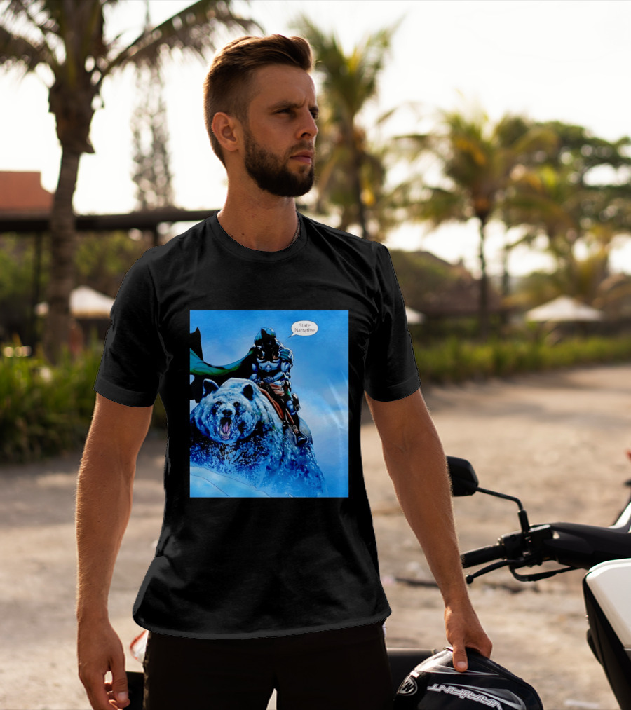Doctor Doom State Narrative Riding Bear T-Shirt