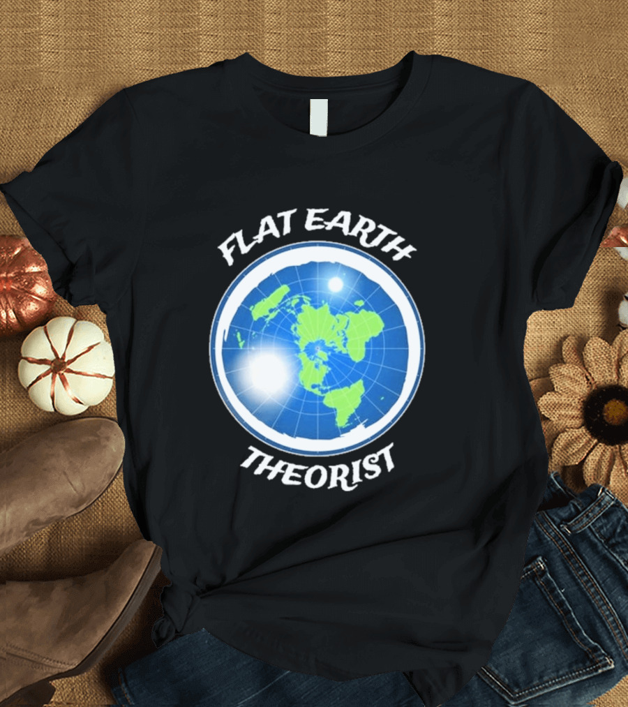 Flat Earth Theorist Ice Wall Map T-Shirt