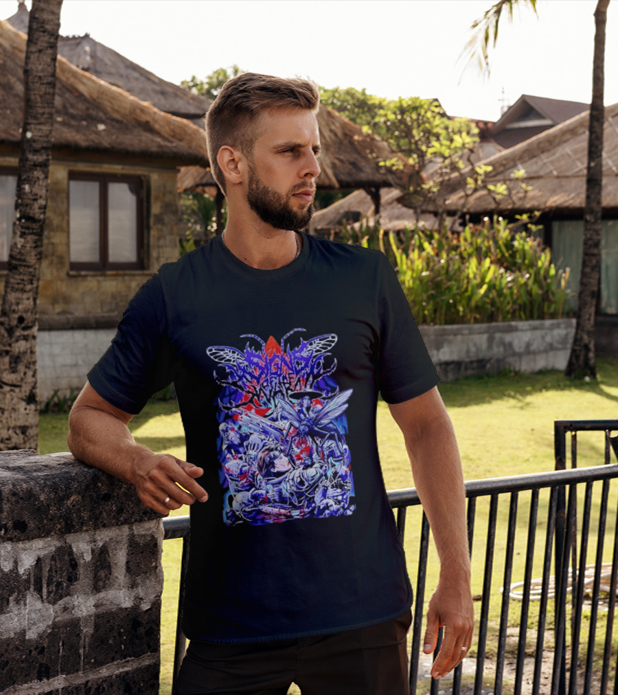 Alien Invasion Creature Sci Fi Horror Battle Scene T-Shirt