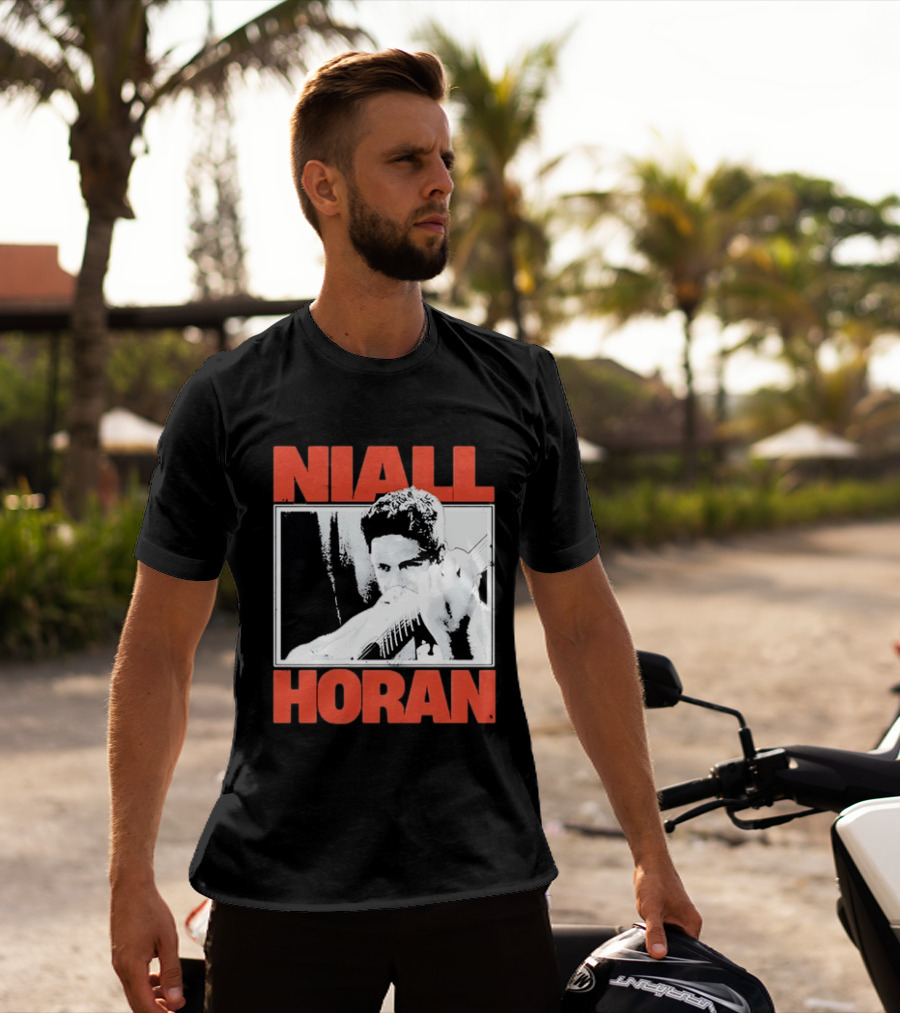 Niall Horan Distressed Guitar Player Image One Direction T-Shirt