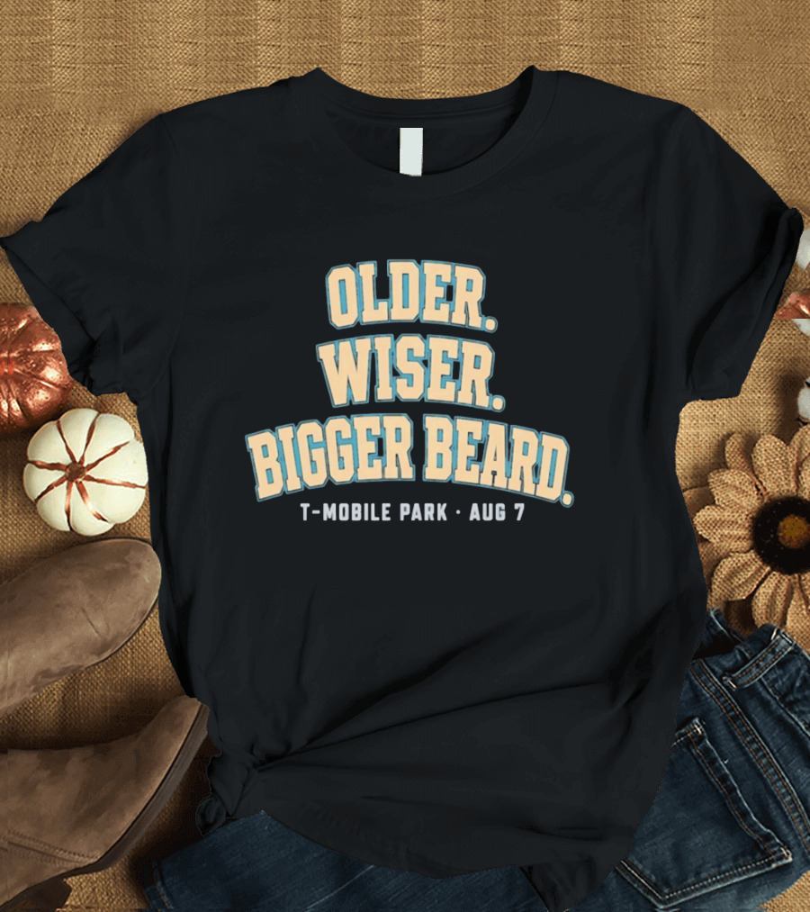Older Wiser Bigger Beard Mobile Park Aug 7 T-Shirt