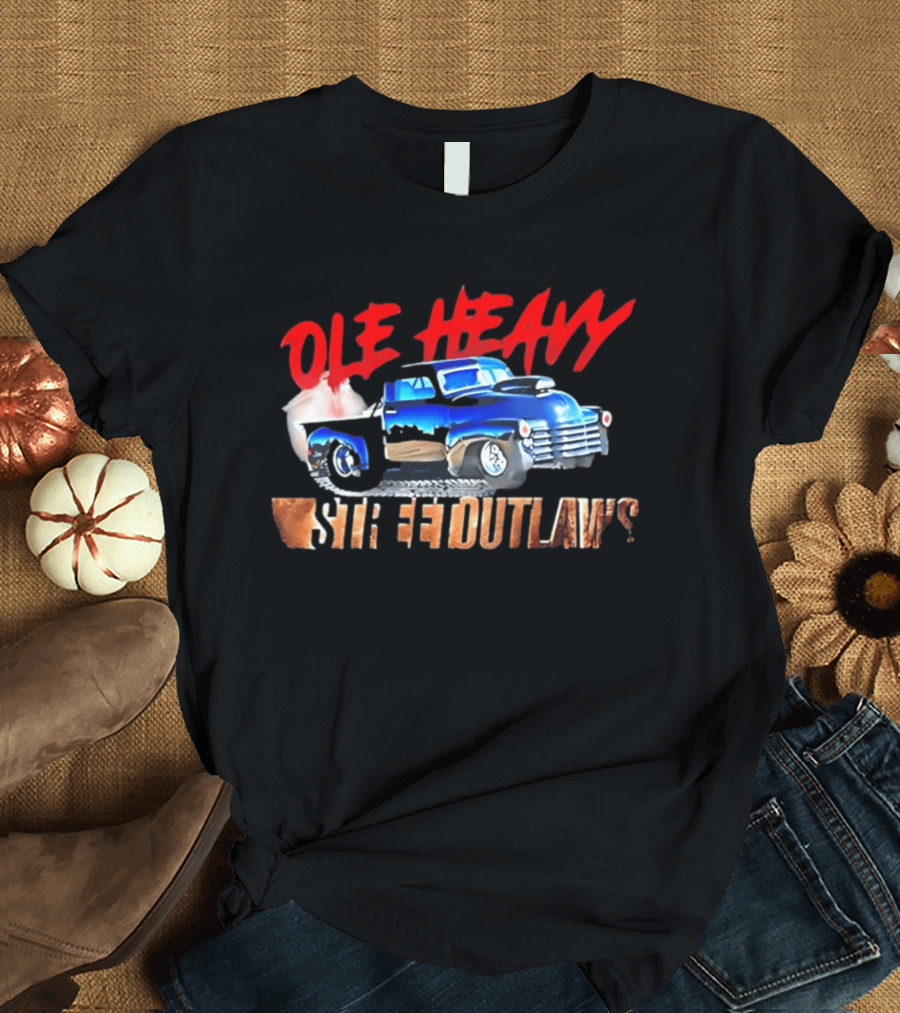 Ole Heavy Street Outlaws Blue Classic Truck Racing T-Shirt