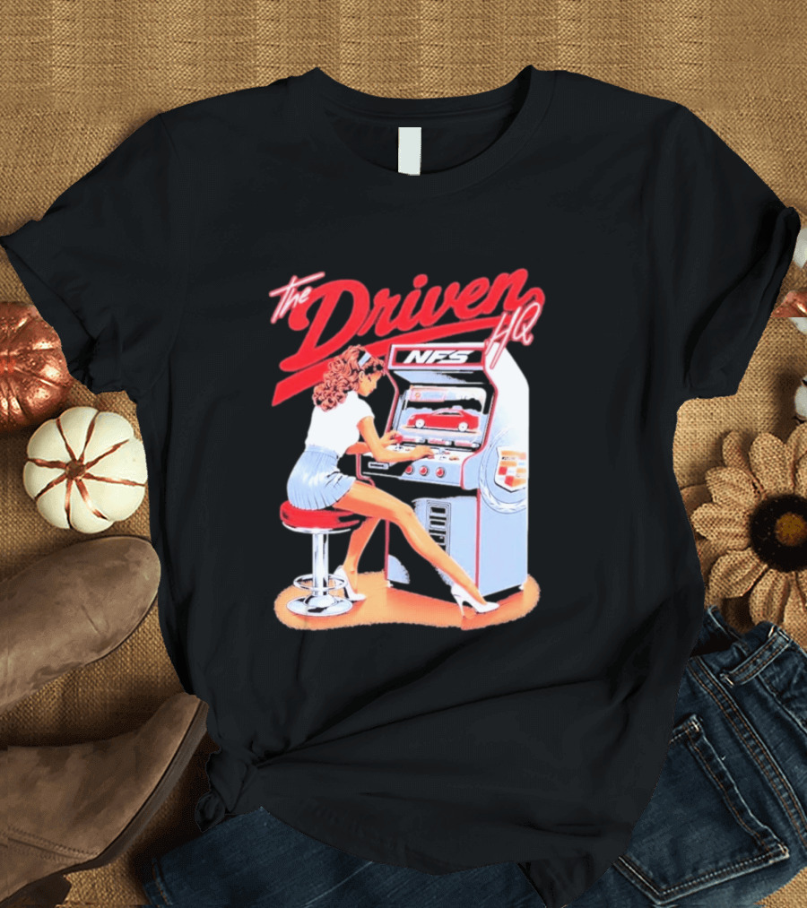 The Driven HQ NFS Arcade Gaming Girl Retro Pin Up T-Shirt