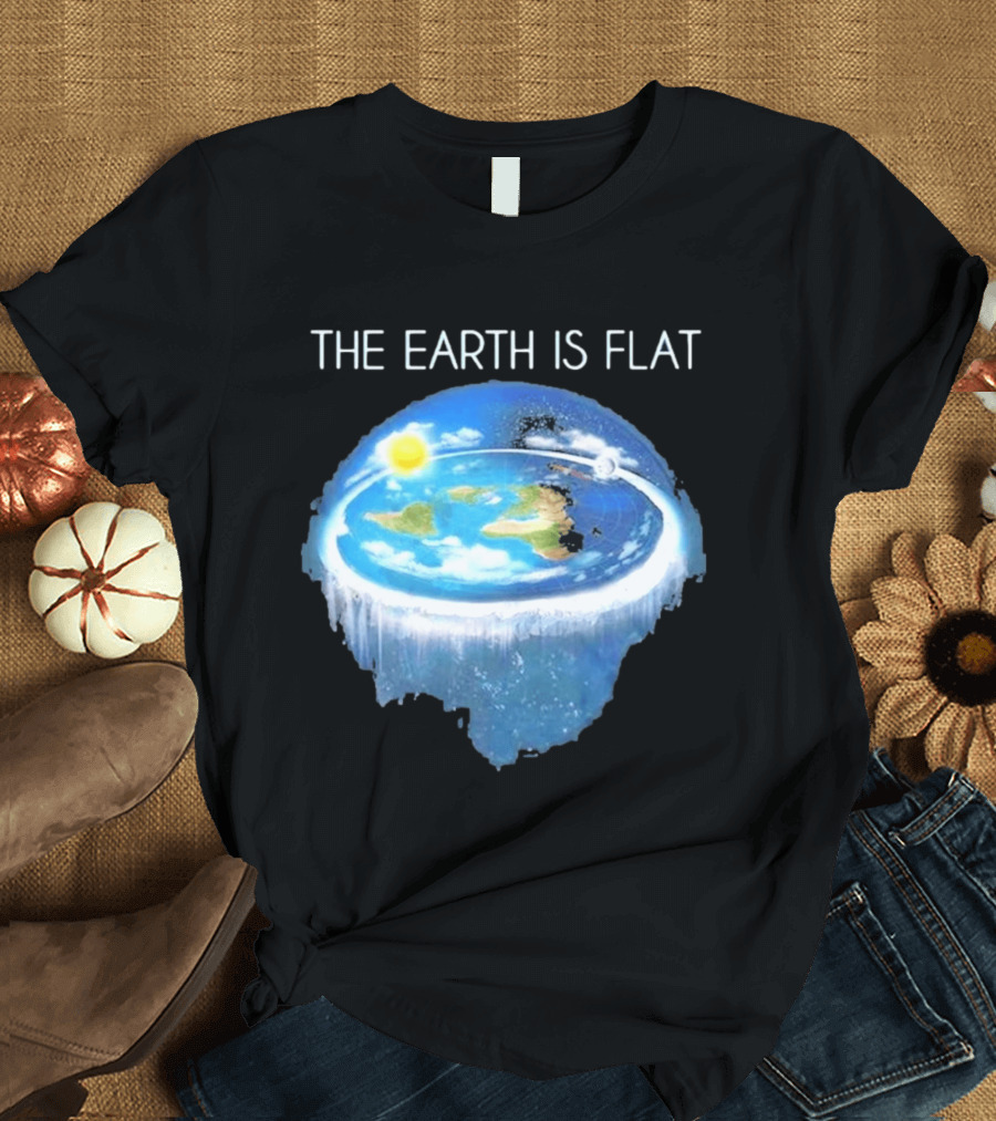 The Earth Is Flat Map Model Firmament Dome Sun Moon Sheol T-Shirt