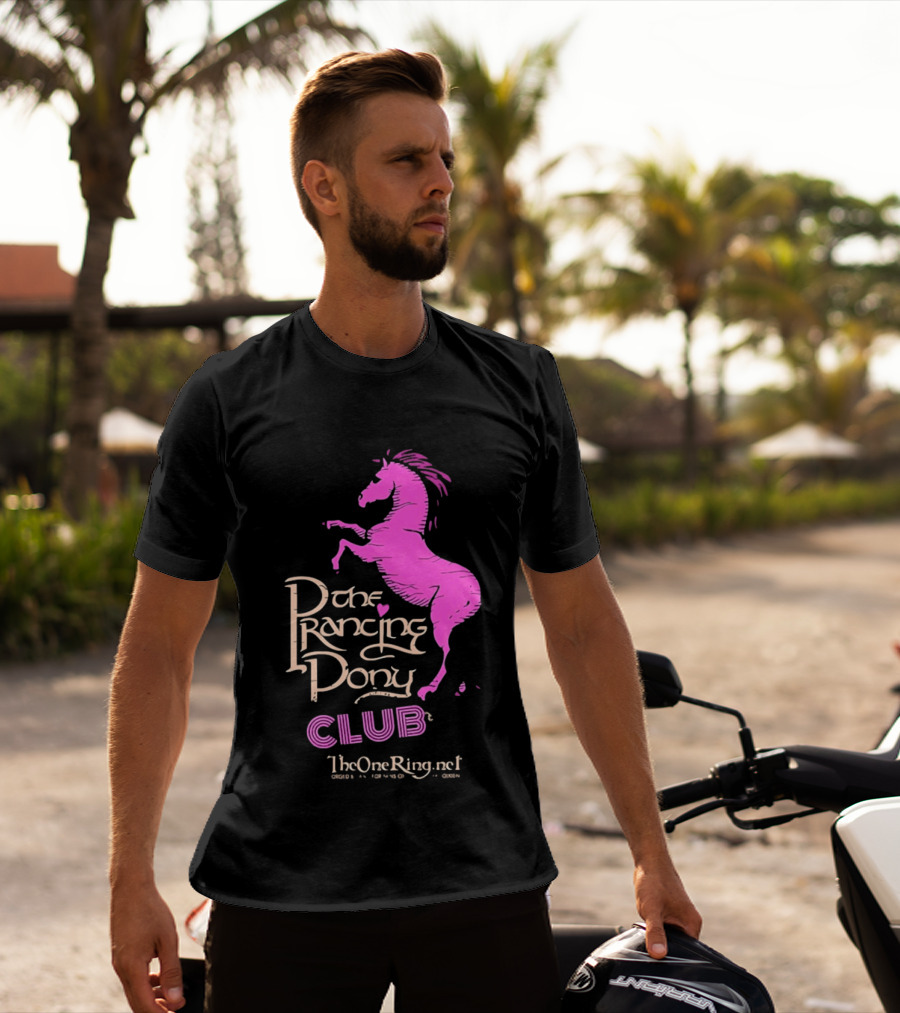 The Prancing Pony Club Pink Horse JRR Tolkien TheOneRingnet T-Shirt